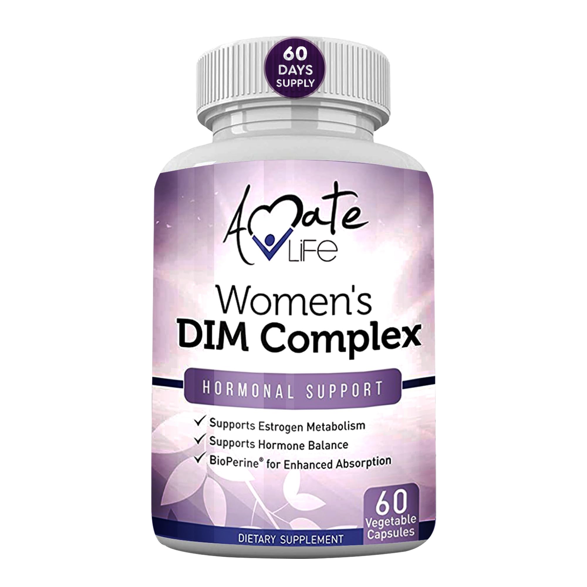 Women’s DIM Complex 150mg - Bioperine Estrogen Balancing Pills for Menopause & Hot Flashes Relief