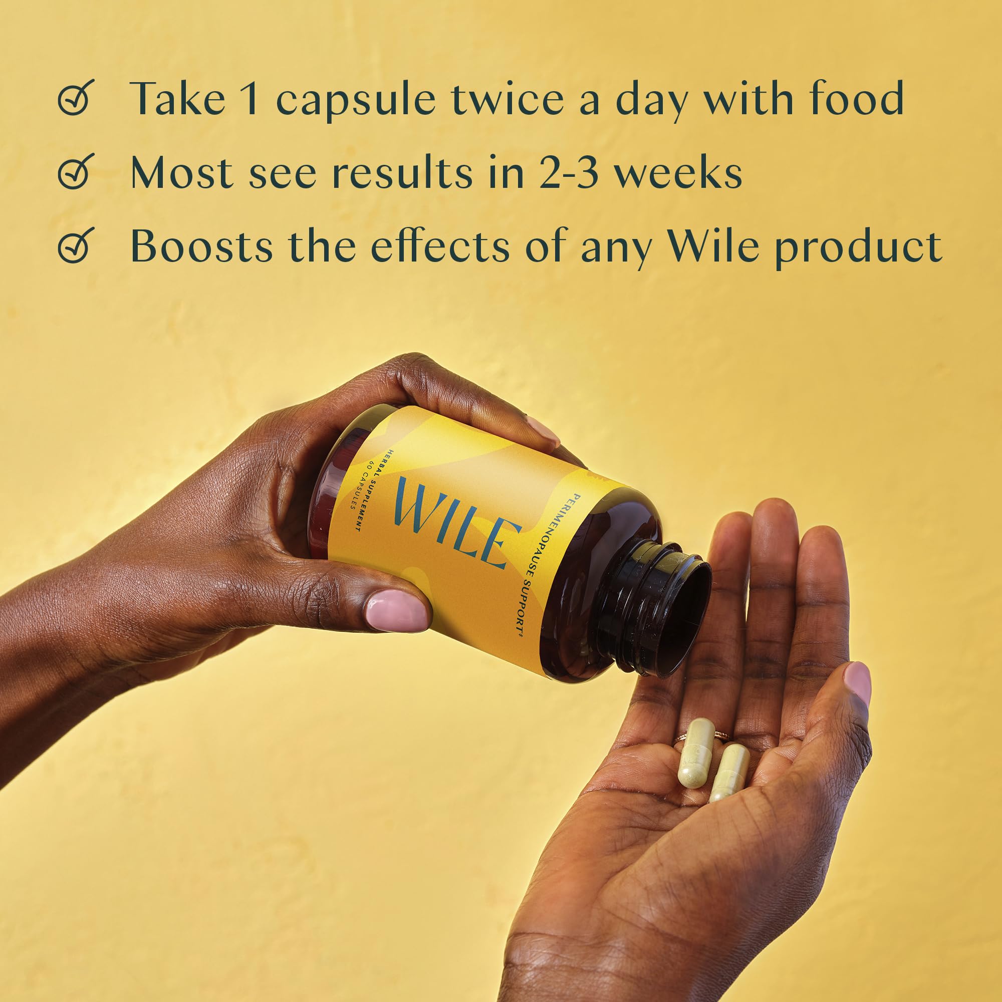 Wile Perimenopause Supplement for Women with Ashwagandha, Kudzu Root, Hops Extract WILE