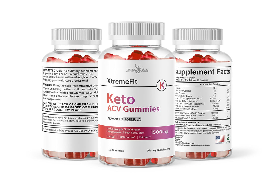 XtremeFit Keto ACV Gummies Weight Loss - 1500mg Once a Day, Strong Time Released 