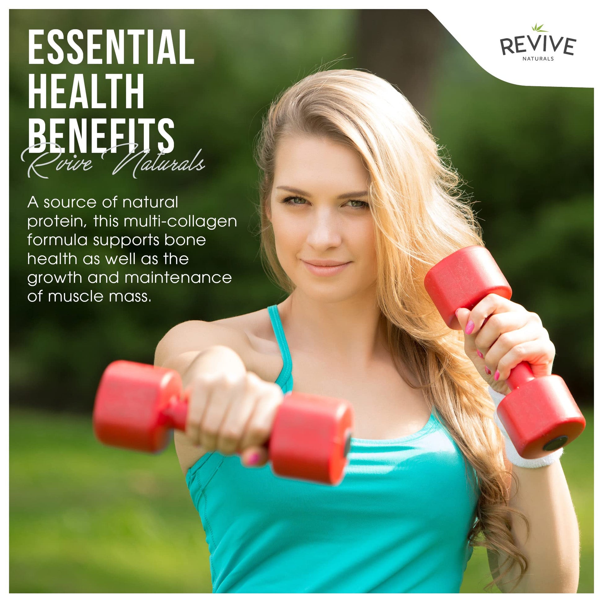 Vanilla Multi Collagen Protein Powder - 400g - Unsweetened - 5 Types of Collagen Peptides Revive Naturals