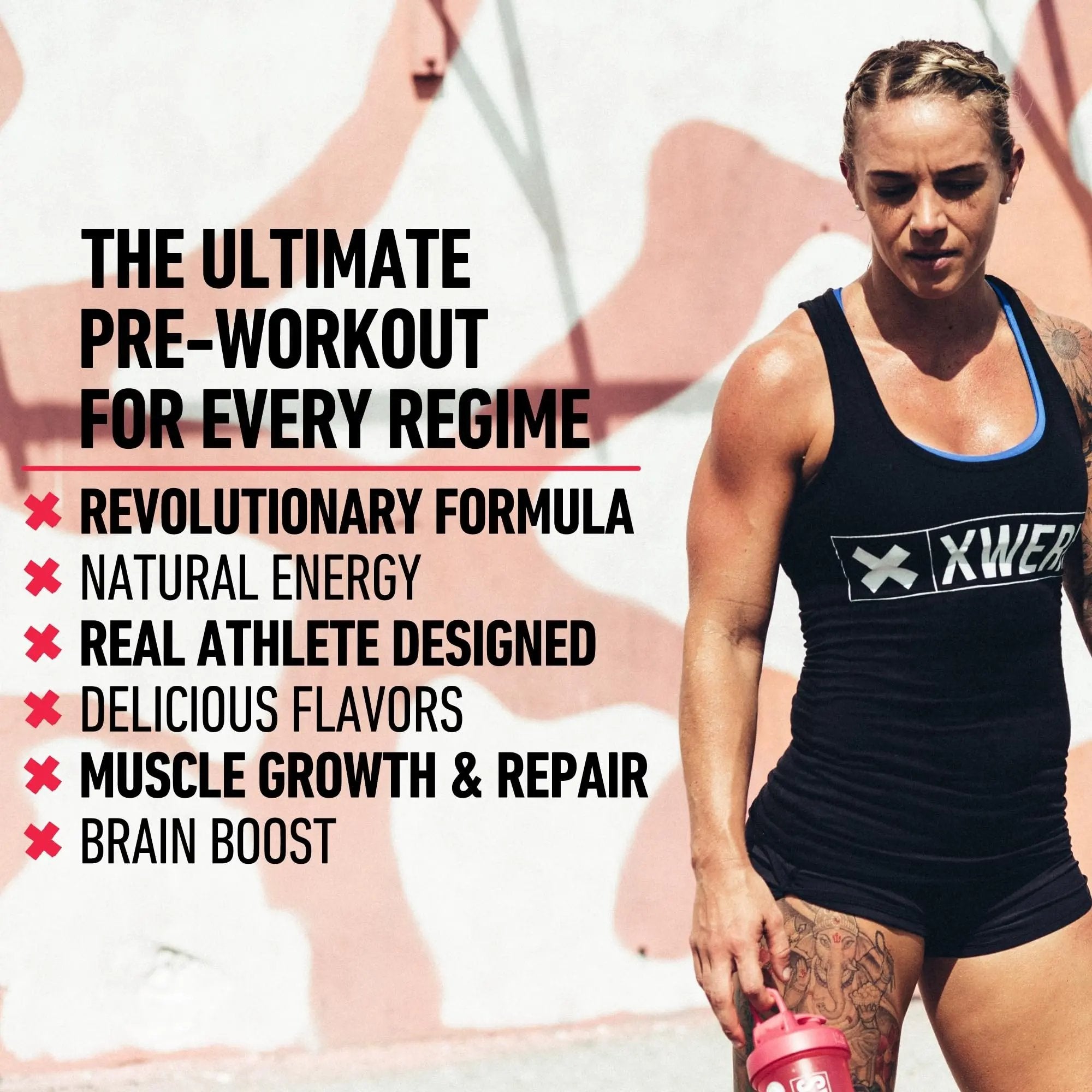 Xwerks Ignite Blue Razz Pre Workout Powder - Best Natural Keto Pre-Workout for Women Xwerks