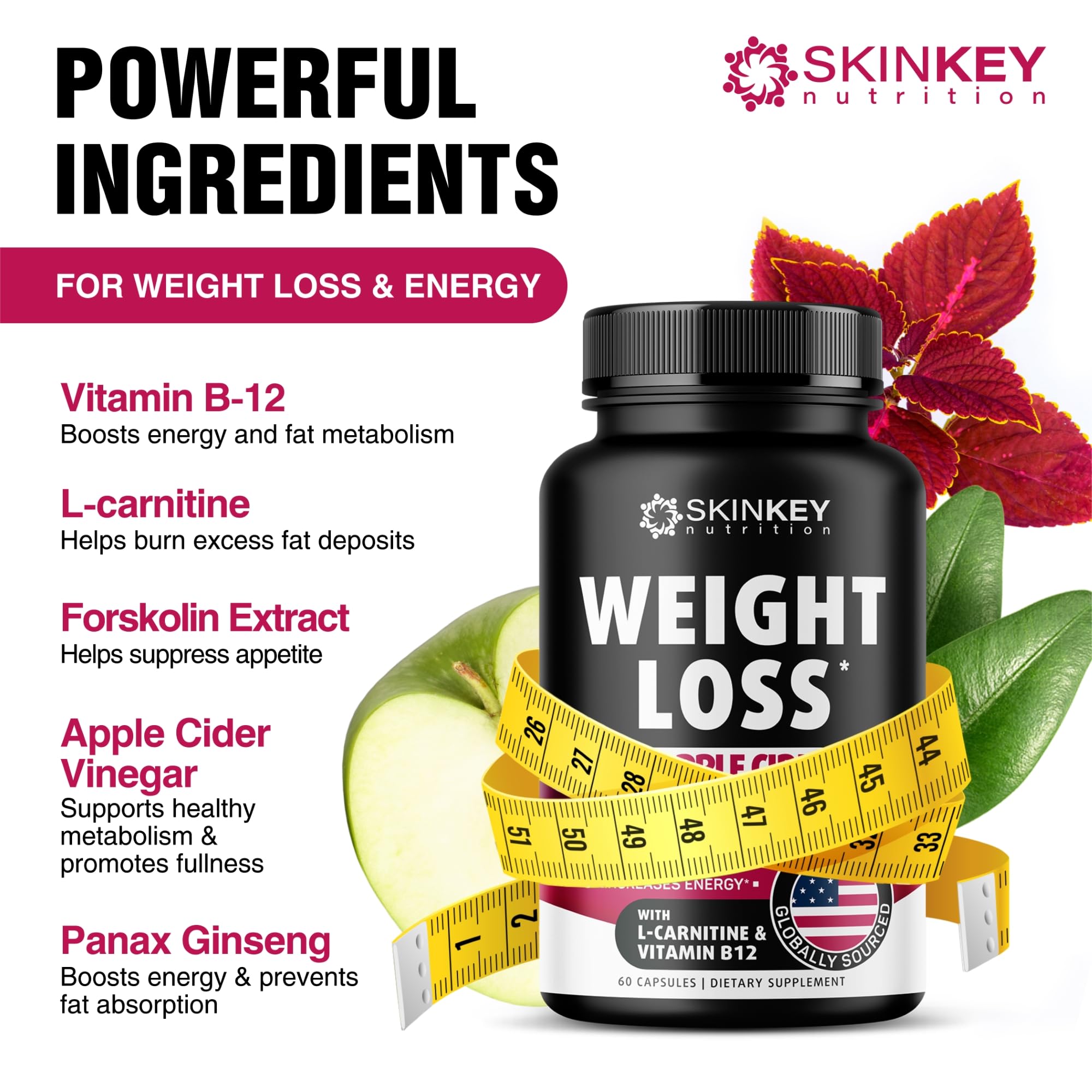 Weight Loss Pills for Women - Fat Burner Diet That Work Fast & Men Made in USA SKINKEY Nutrition