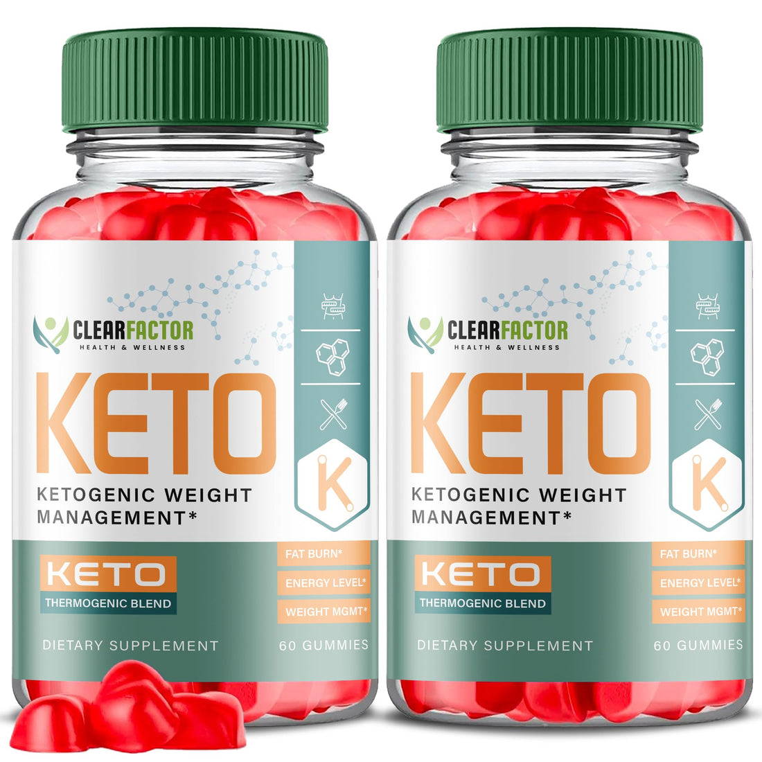 (2 Pack) Clear Factor Gummies, Clear Factor ACV Gummies, Clear Factor Gummy, Clear Factor