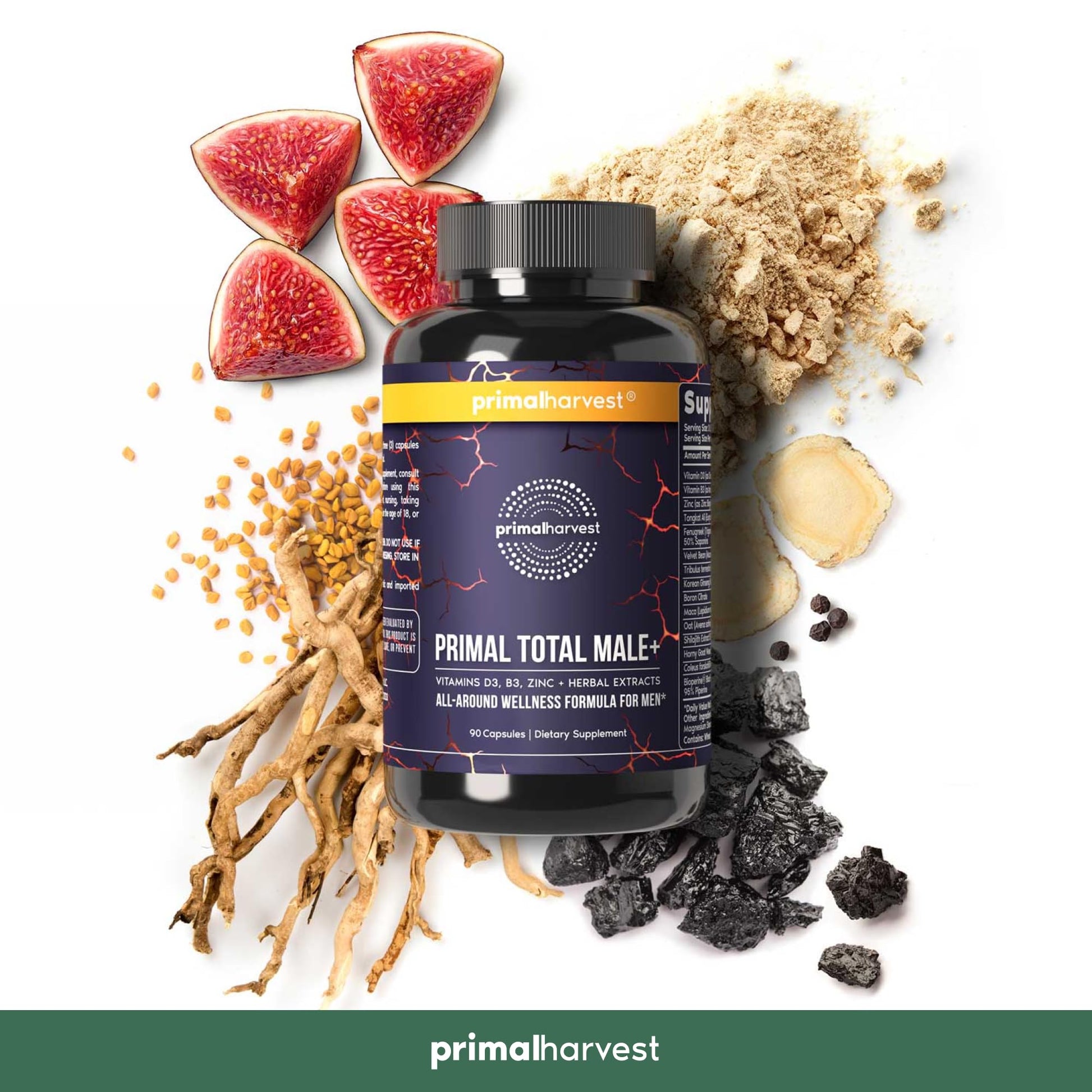 Primal Harvest Primal Total Male Natural Tribulus Terrestris, Fenugreek, Korean Ginseng Primal Harvest