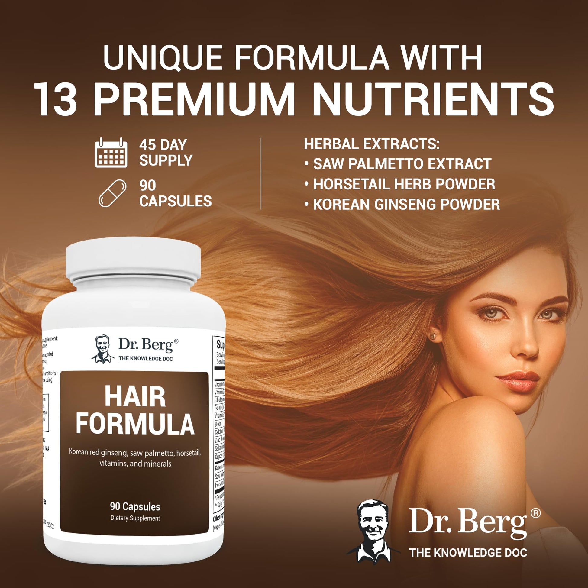 Dr. Berg All in One Vitamins for Hair, Skin & Nails - Advanced Formula with Biotin Dr. Berg Nutritionals