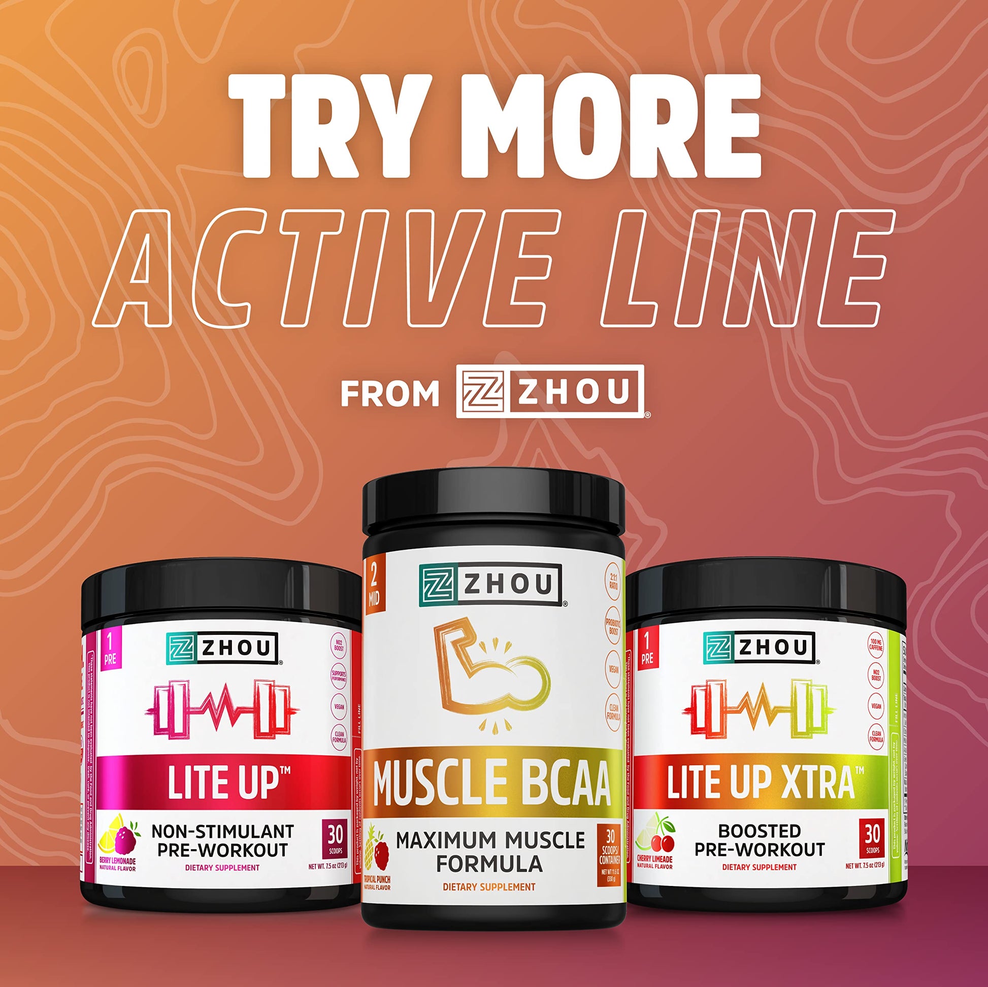 Zhou Nitric Oxide with L Arginine, Citrulline Malate, AAKG and Beet Root | Powerful N.O. Zhou Nutrition