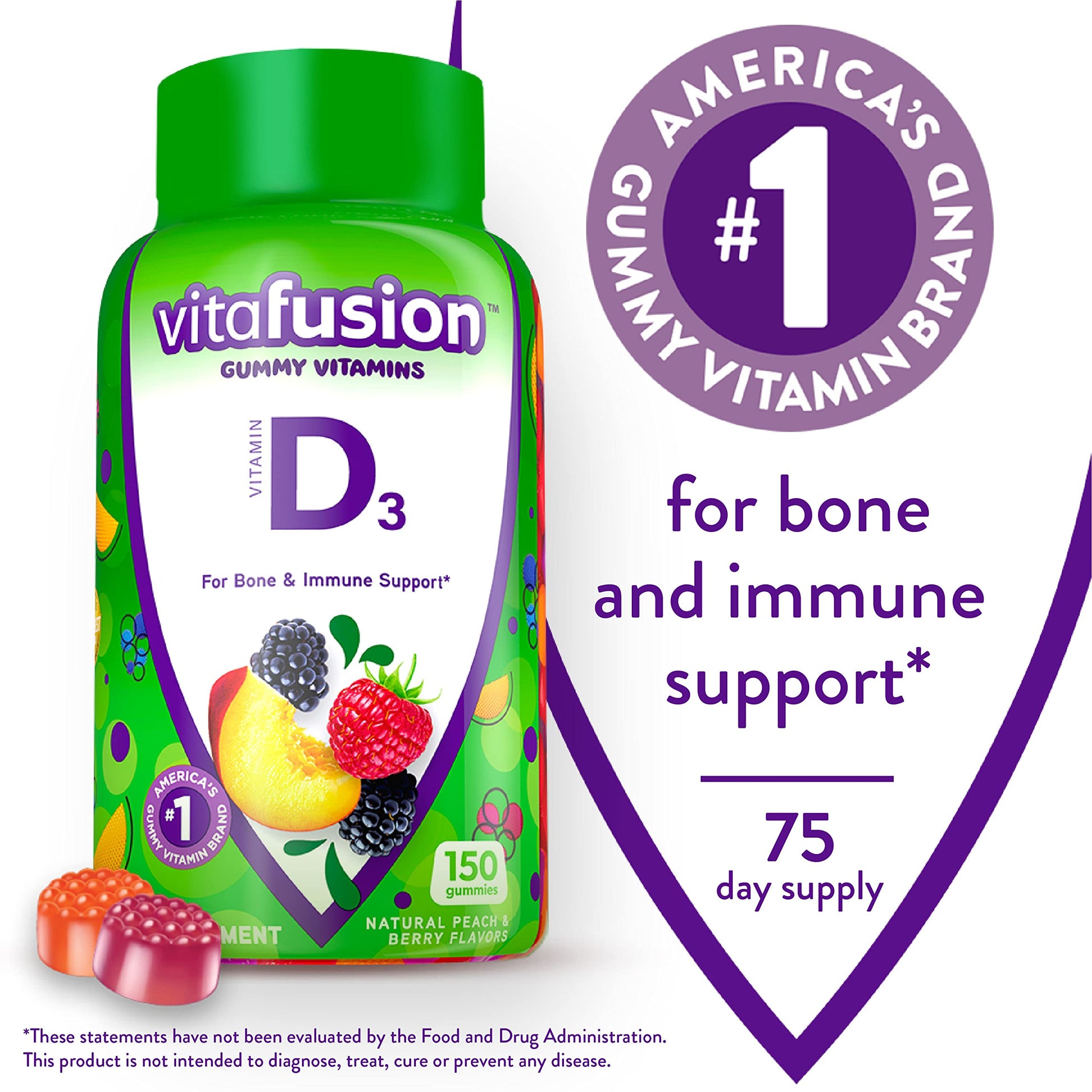 Vitafusion PreNatal Gummy Vitamins & Vitamin D3 Gummy Vitamins for Bone and Immune Vitafusion