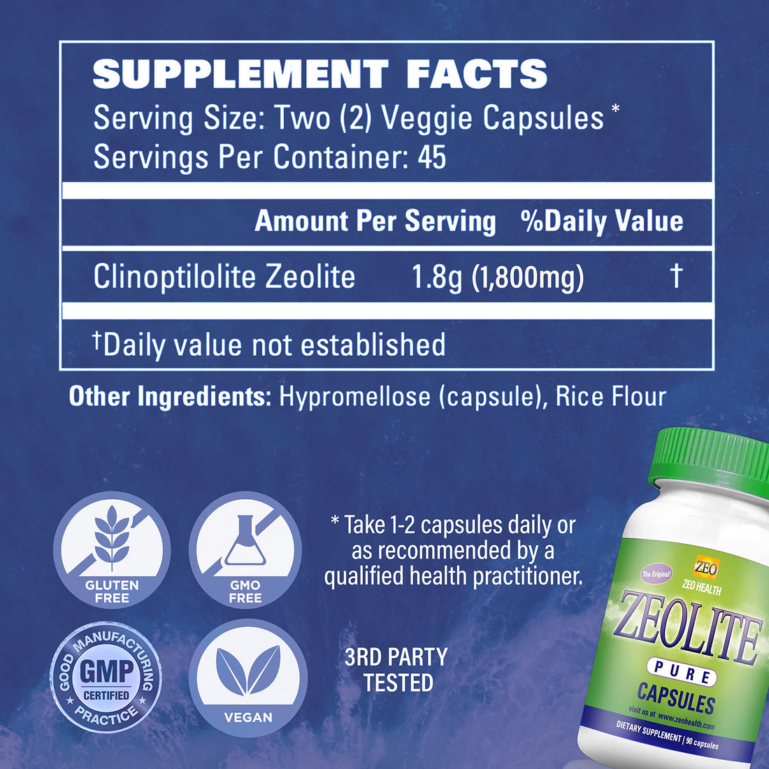 Zeolite Pure Capsules | Zeolite Detox, Extra Strength | Pure, Full Body Cleanse for Women