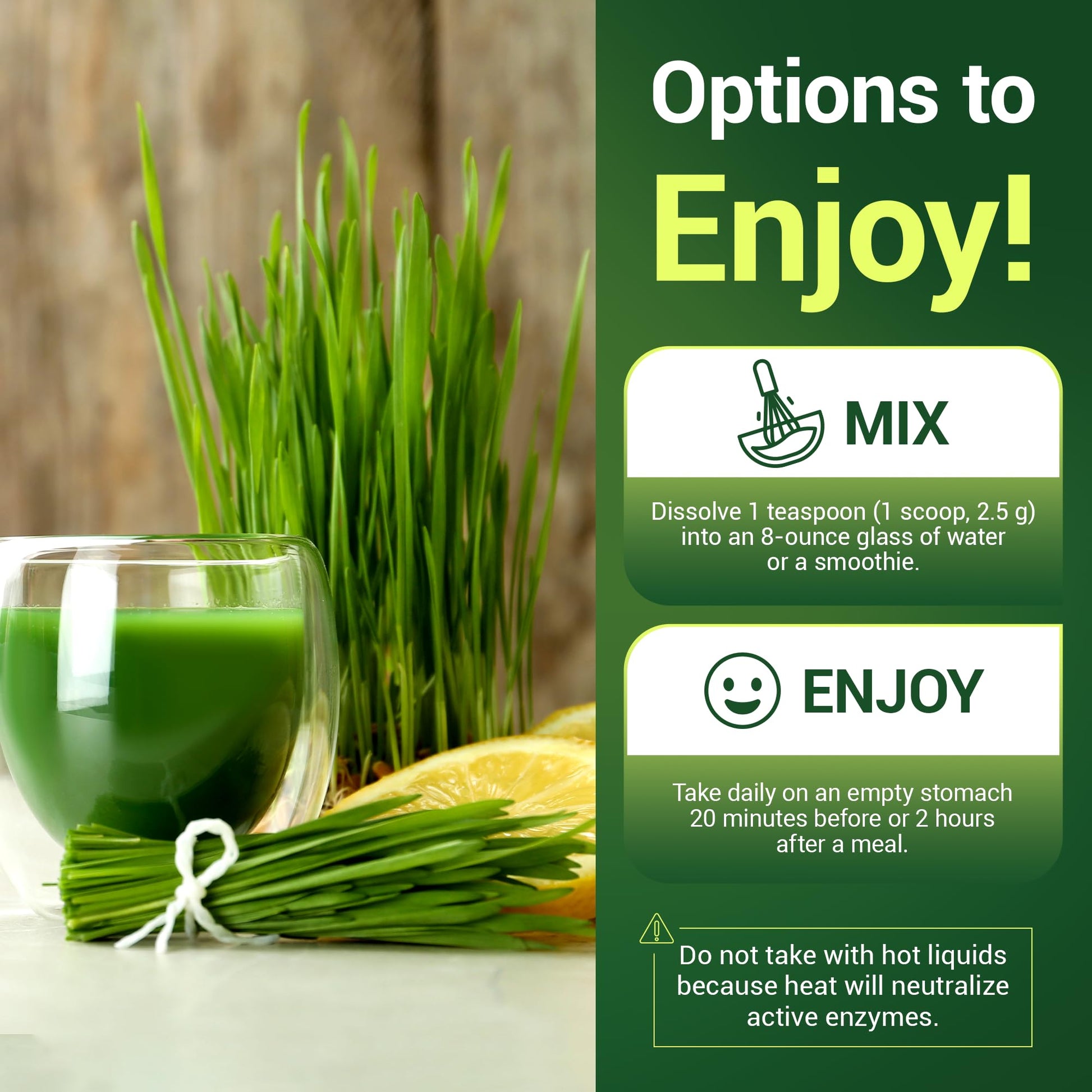 Dr. Berg's Raw Wheatgrass Juice Powder (60 Servings) - USDA Certified Organic Dr. Berg Nutritionals