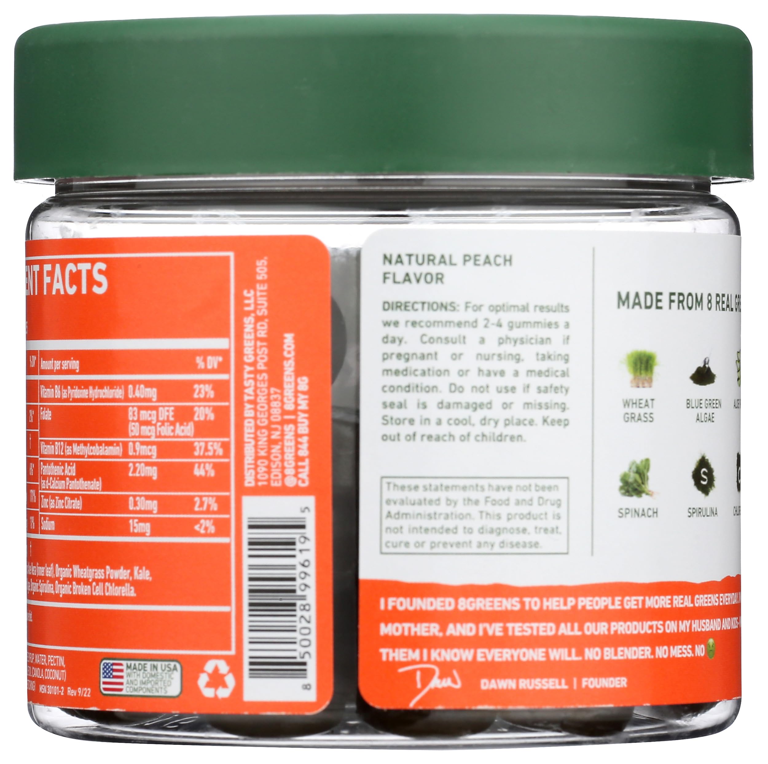 8Greens Daily Greens Gummies - Superfood Booster, Energy & Immune Support 8Greens