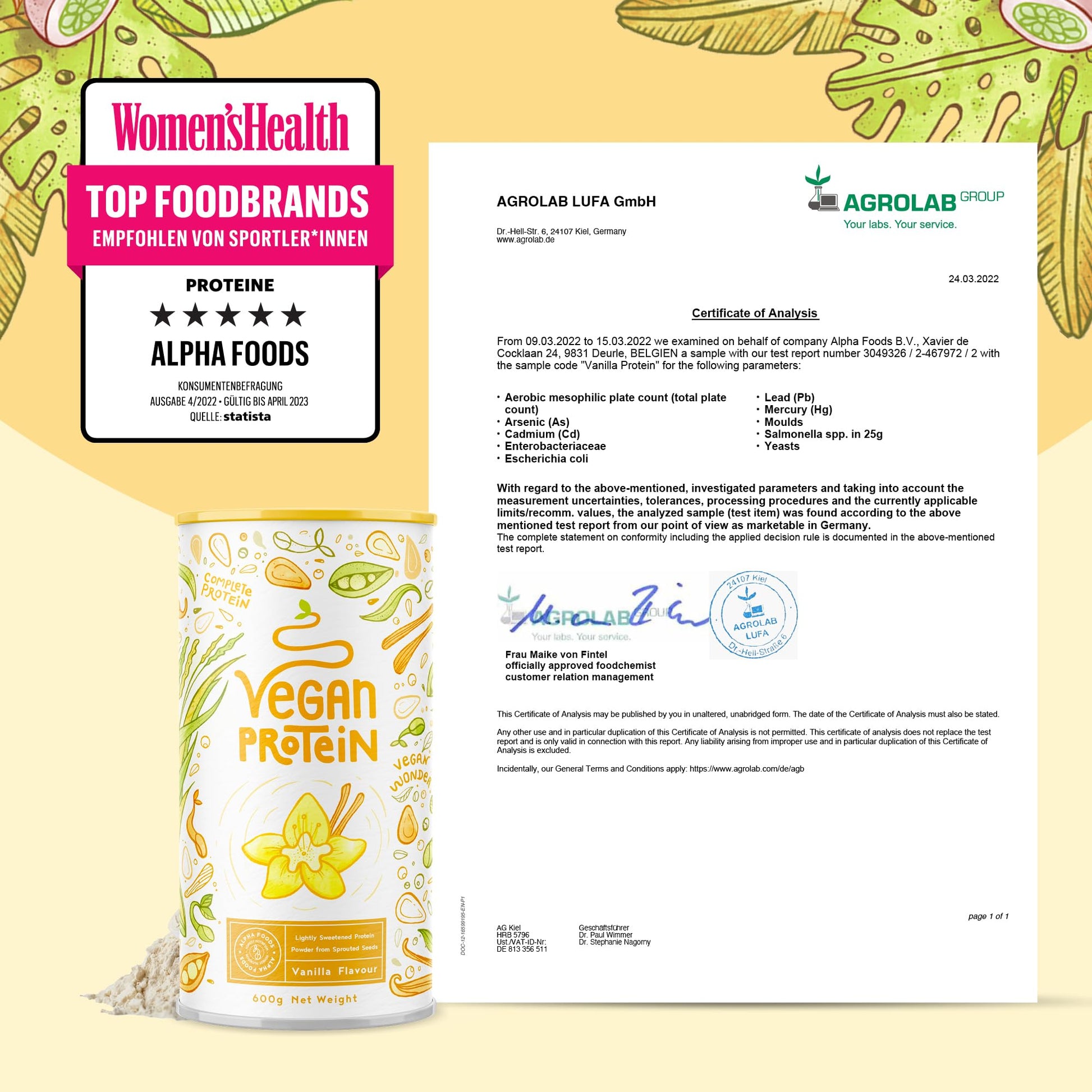 Vegan Protein Powder - Muscle Building Powder with Amino Acids - Plant Based Protein Shake Alpha Foods