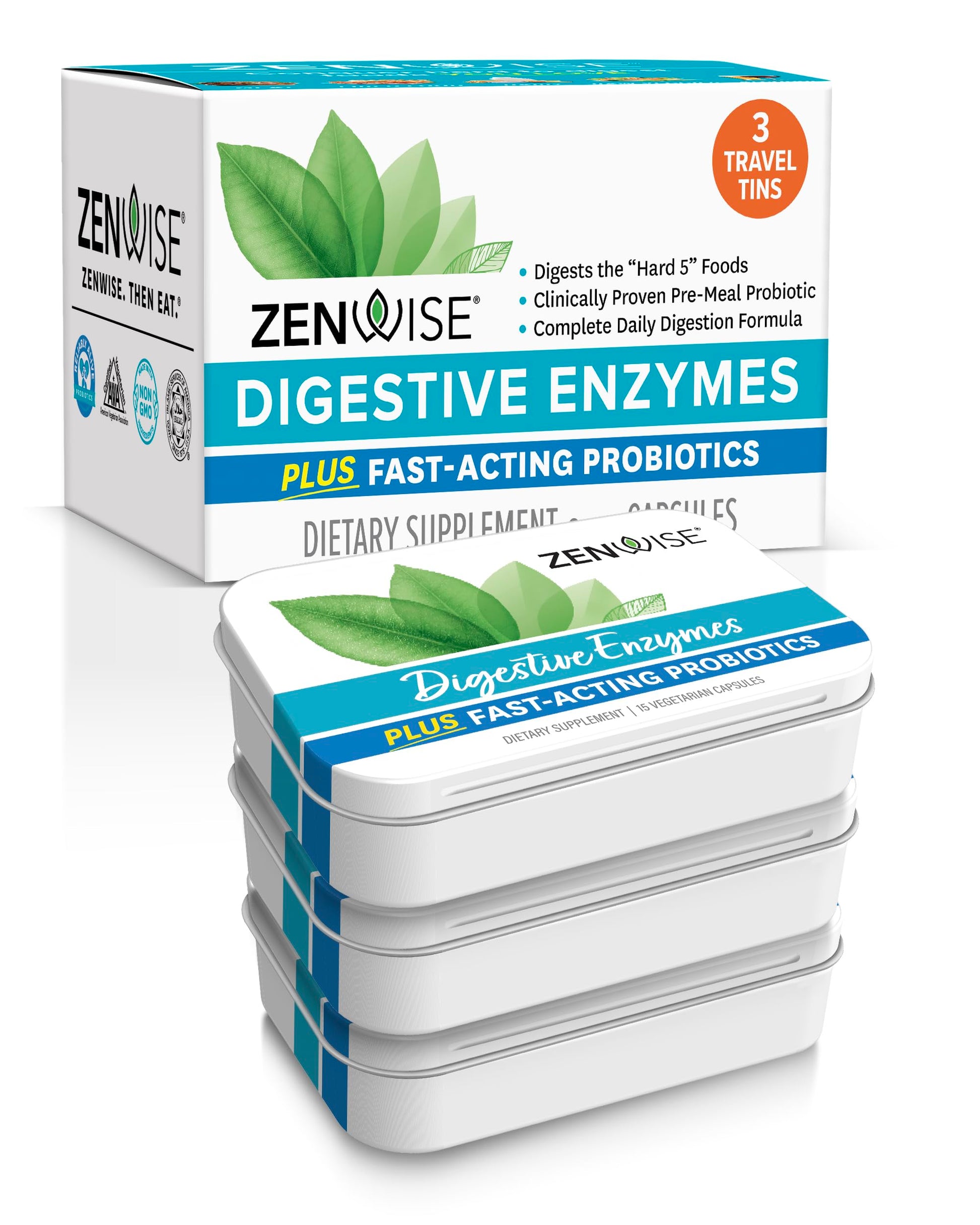 Zenwise Digestive Enzymes - Probiotic Multi Enzyme with Probiotics, 45 ct Zenwise Health