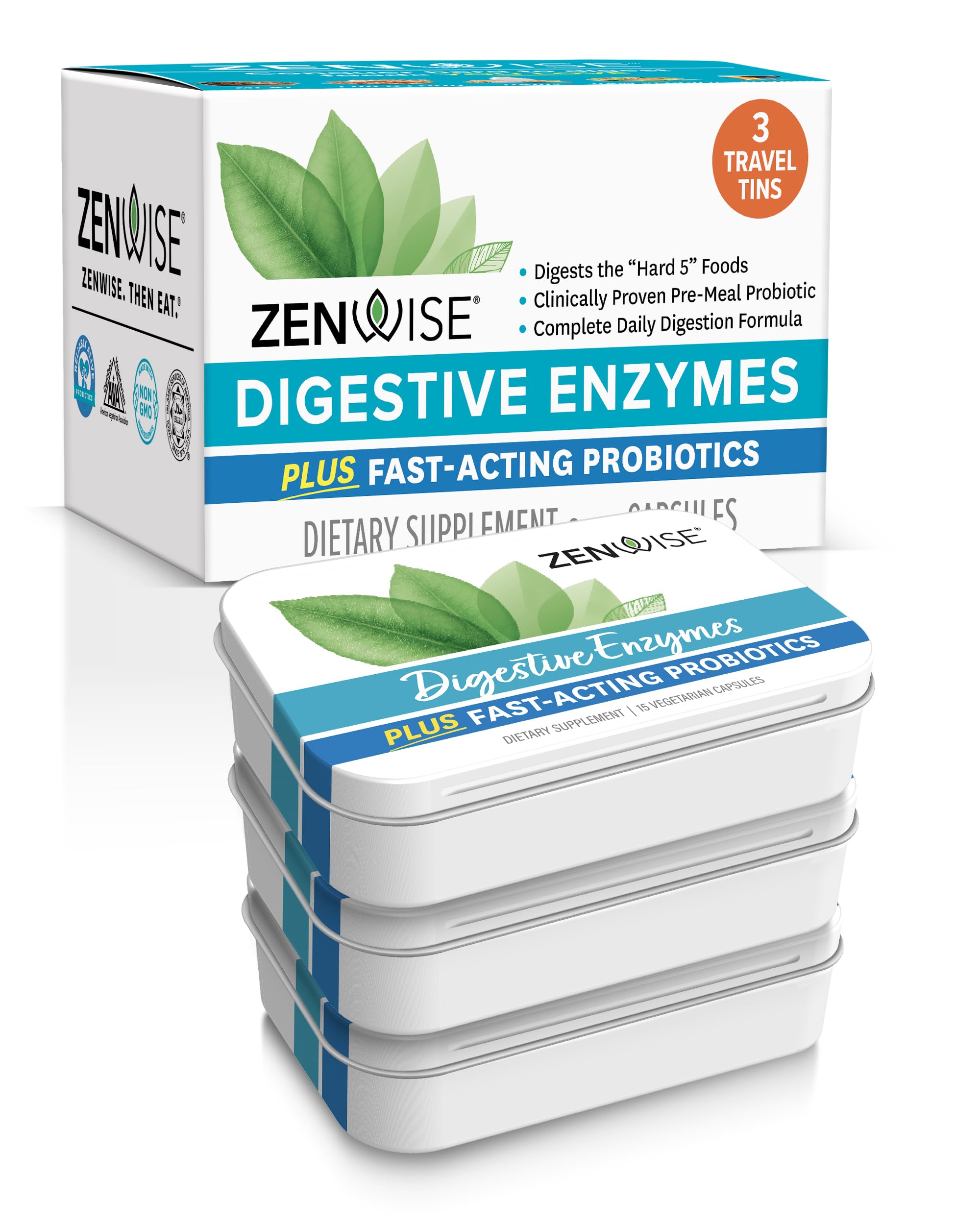 Zenwise Digestive Enzymes - Probiotic Multi Enzyme with Probiotics, 45 ct Zenwise Health