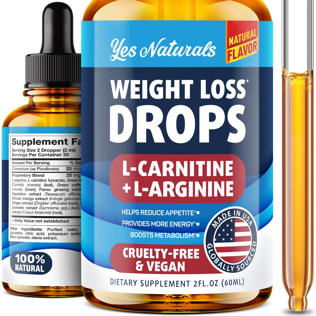 YES NATURALS! Weight Loss Drops - Natural Metabolism Booster & Appetite