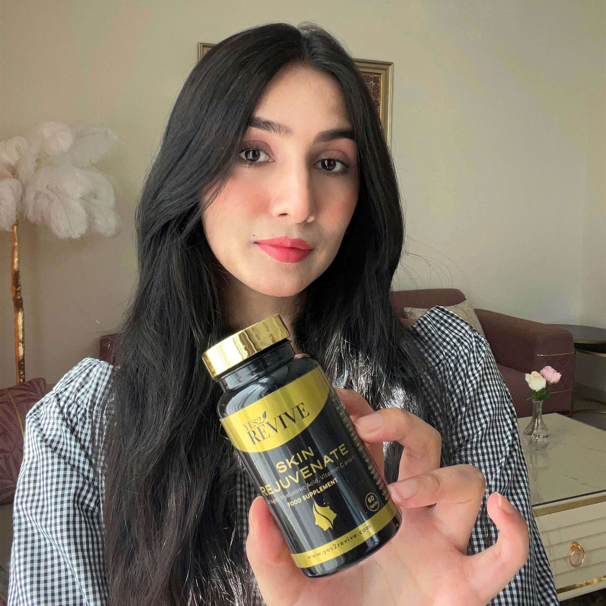 YES2 REVIVE Marine Collagen Capsules - Enhanced with Hyaluronic Acid Vitamin C & E Skin Rejuvenate YES2 REVIVE