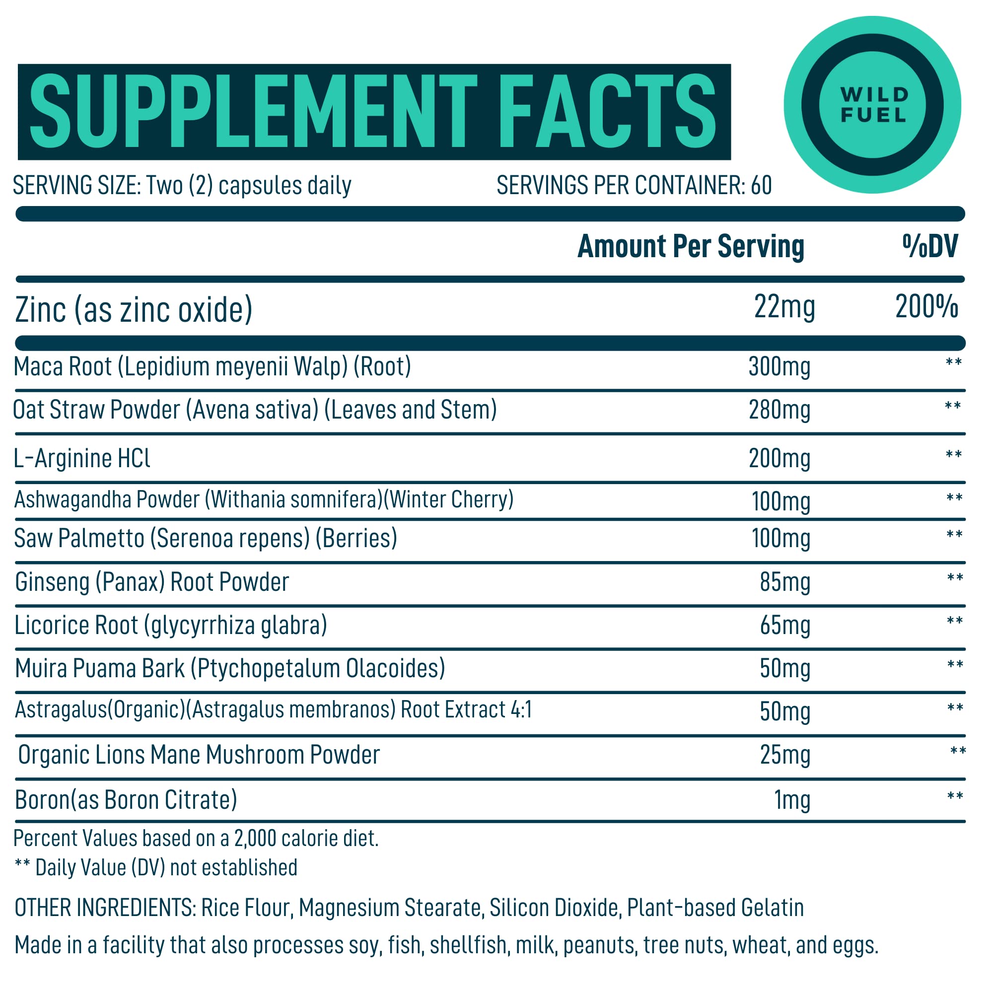 WILD FUEL Male Fertility Supplement and Dental Probiotics Health and Wellness Bundle WILD FUEL