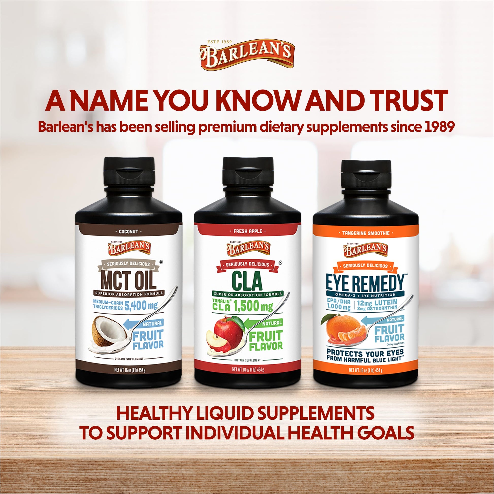 Barlean's Fresh Apple with 1,500 mg of Tonalin CLA - Gluten-Free, Vegan, Kosher Barlean's