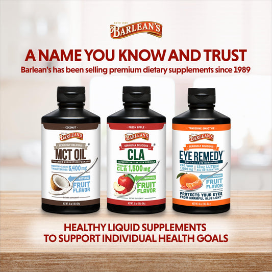 Barlean's Fresh Apple with 1,500 mg of Tonalin CLA - Gluten-Free, Vegan, Kosher Barlean's