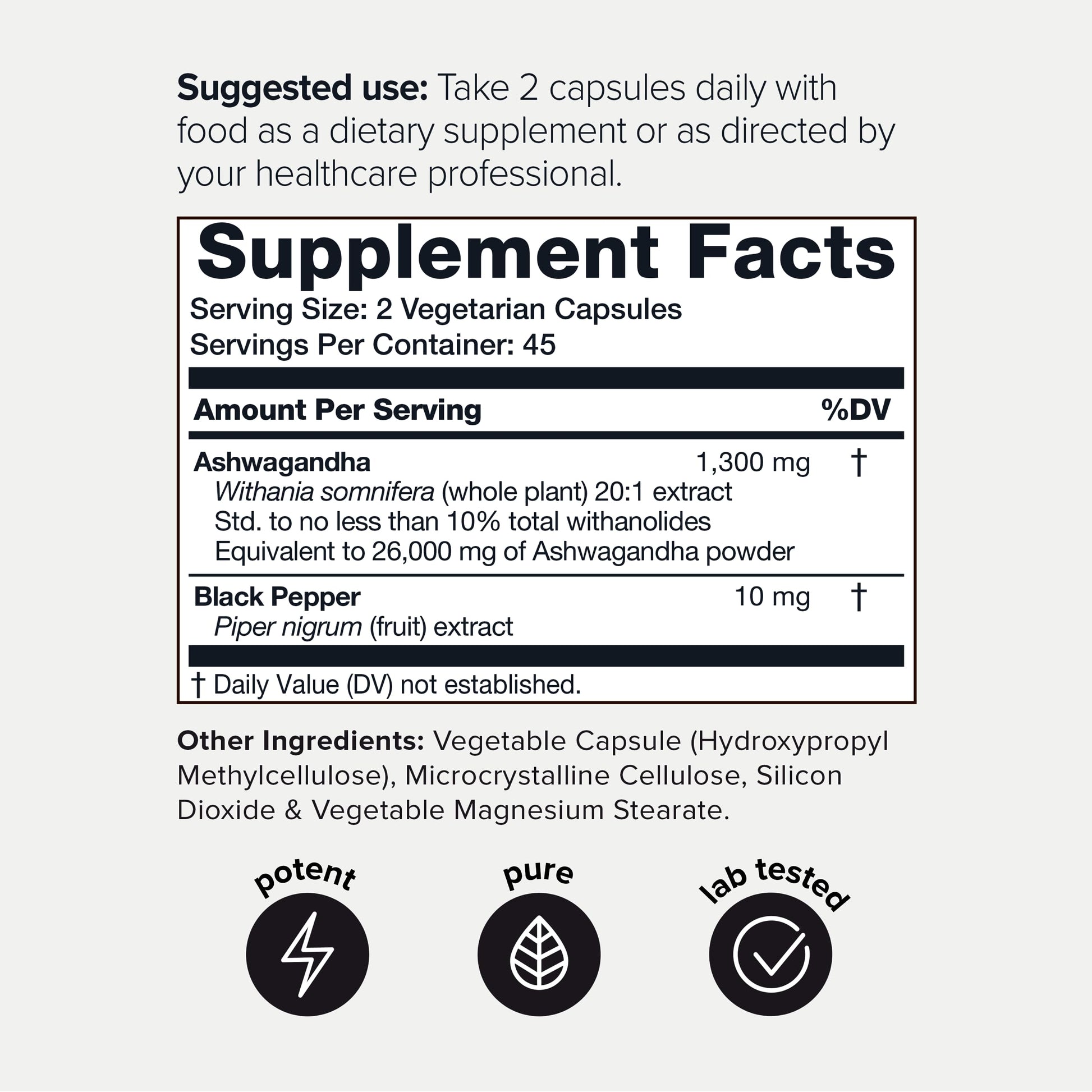 Toniiq 26,000mg 20x Concentrated Extract - 10% Withanolides - Ultra High Strength Toniiq