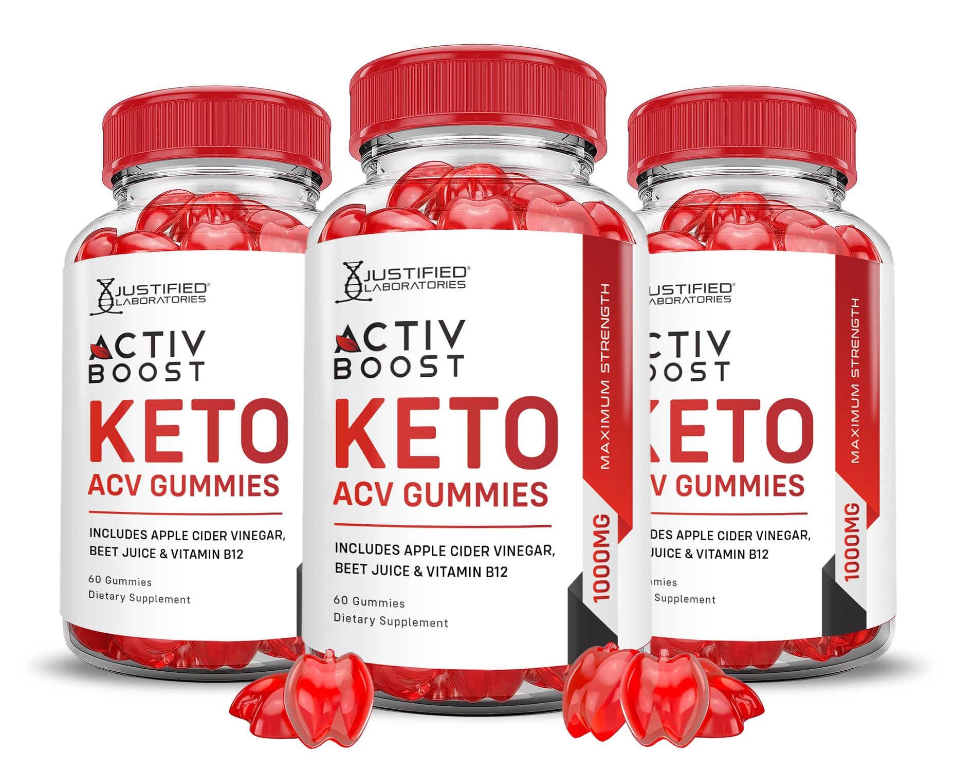 (3 Pack) Activboost Keto ACV Gummies Advanced Formula 1000MG Active Boost 