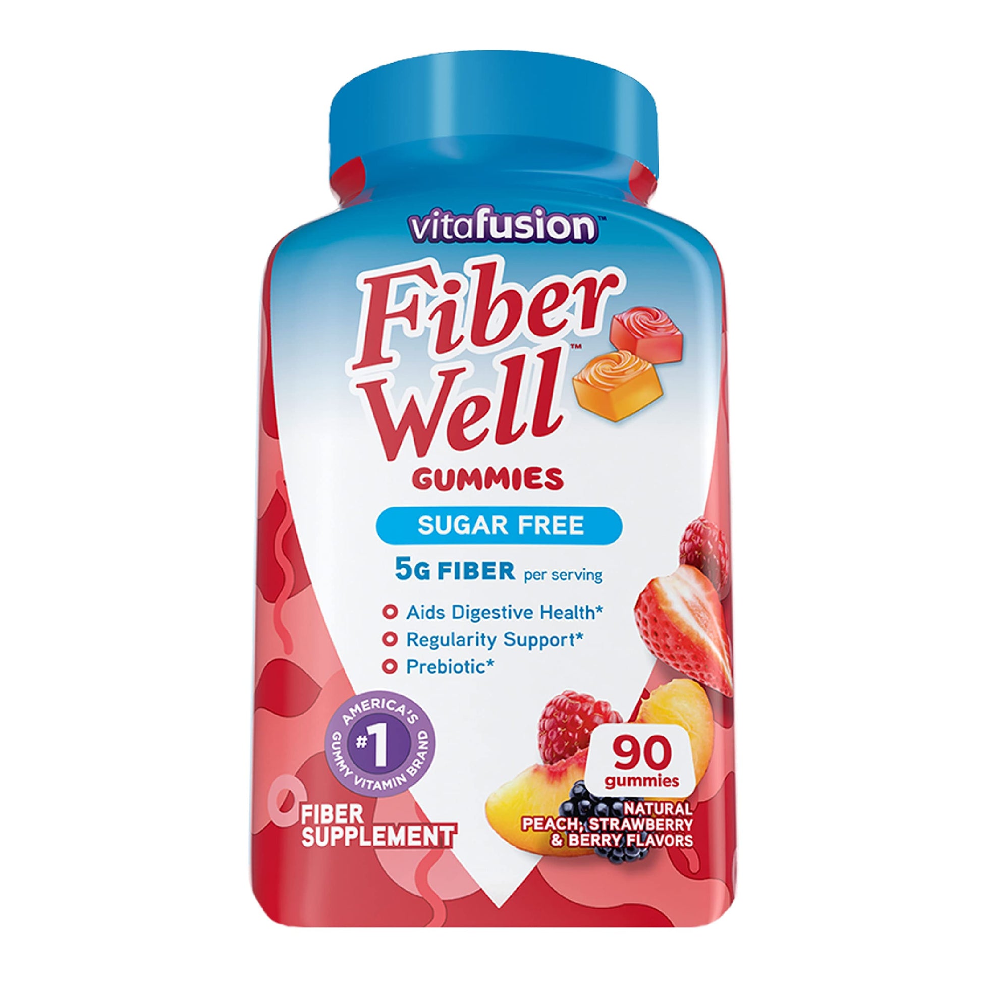 Vitafusion Fiber Well Sugar Free Fiber Supplement & Womens Multivitamin Gummies Vitafusion