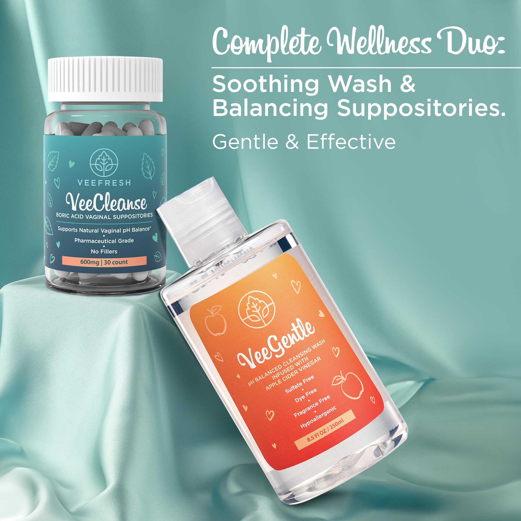 VeePower Lite - Vaginal Health Bundle - Control and Prevent Vaginal Odor - Includes VeeGentle VeeFresh