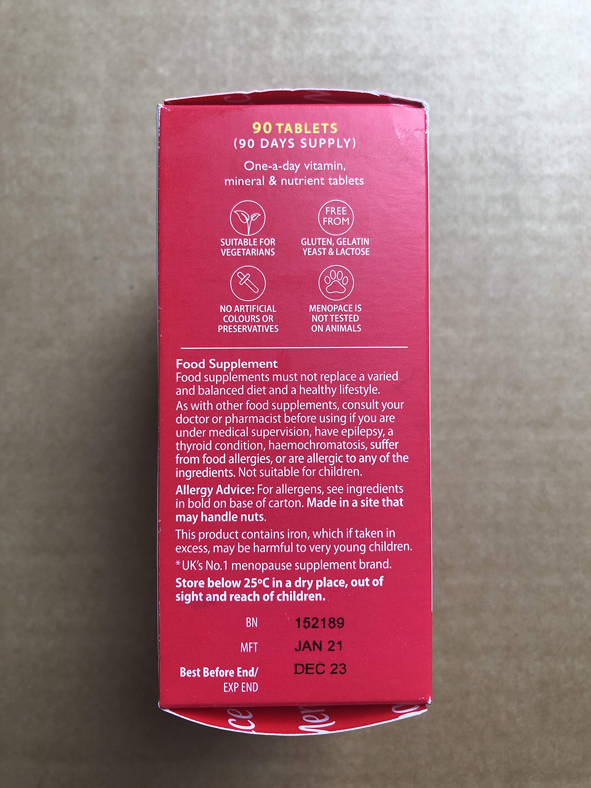 Vitabiotics - Menopace - 90 Tabs Vitabiotics