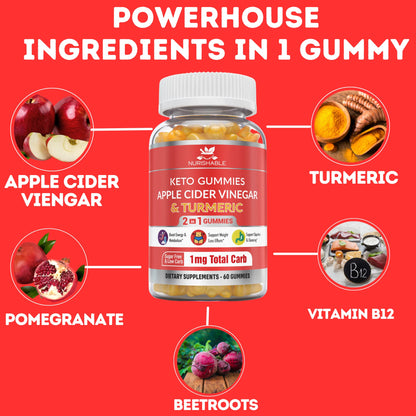 ACV Keto Gummies for Weight Loss - Advanced Weight Loss Formula with Apple Cider nurishable