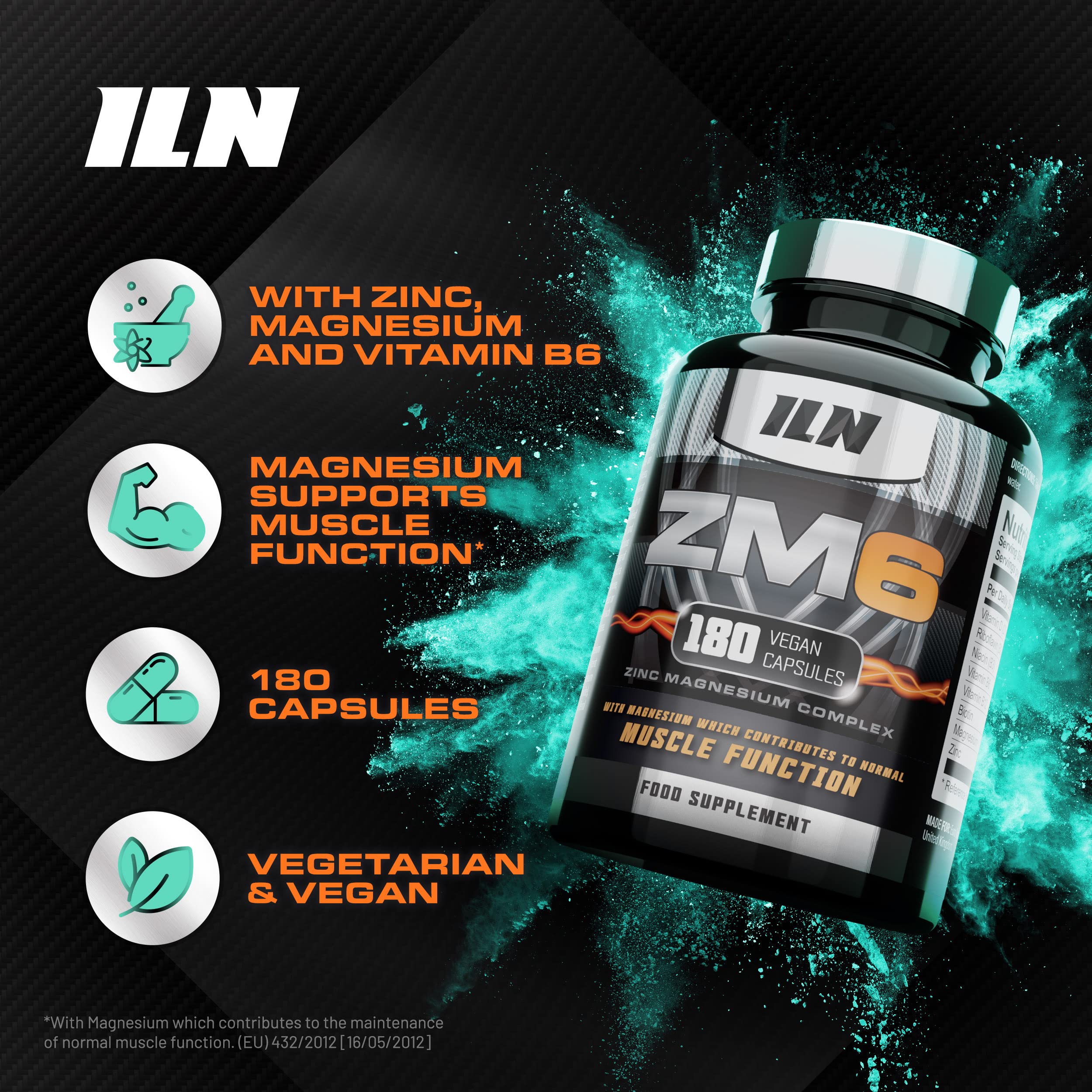 ZM6 - High Strength Zinc Magnesium Supplement - Zinc and Magnesium Tablets Iron Labs Nutrition