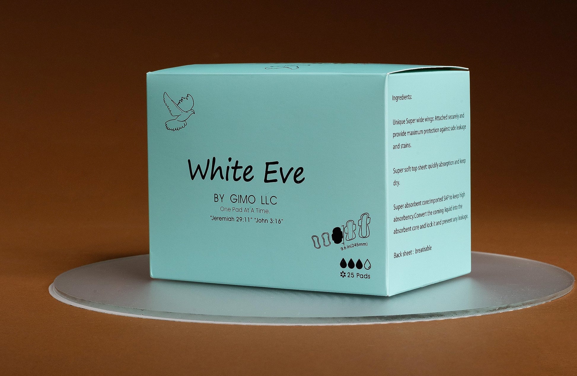 WHITE EVE Sanitary Pad Ultra Thin Sanitary Pads for Women with Fast Absorption and Leak Guard WHITE EVE