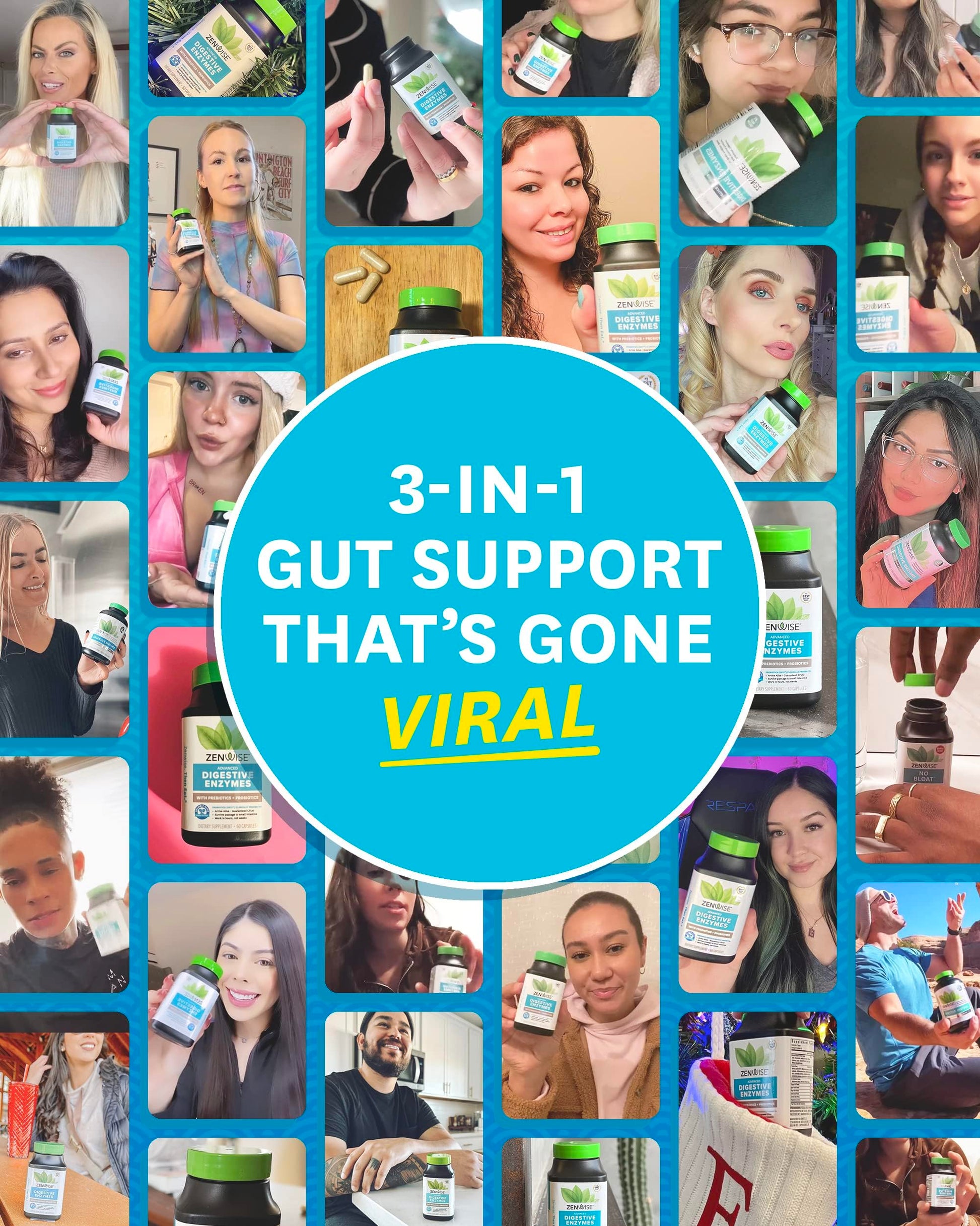 Zenwise Health Digestive Enzymes - Probiotic Multi Enzymes with Probiotics Zenwise Health