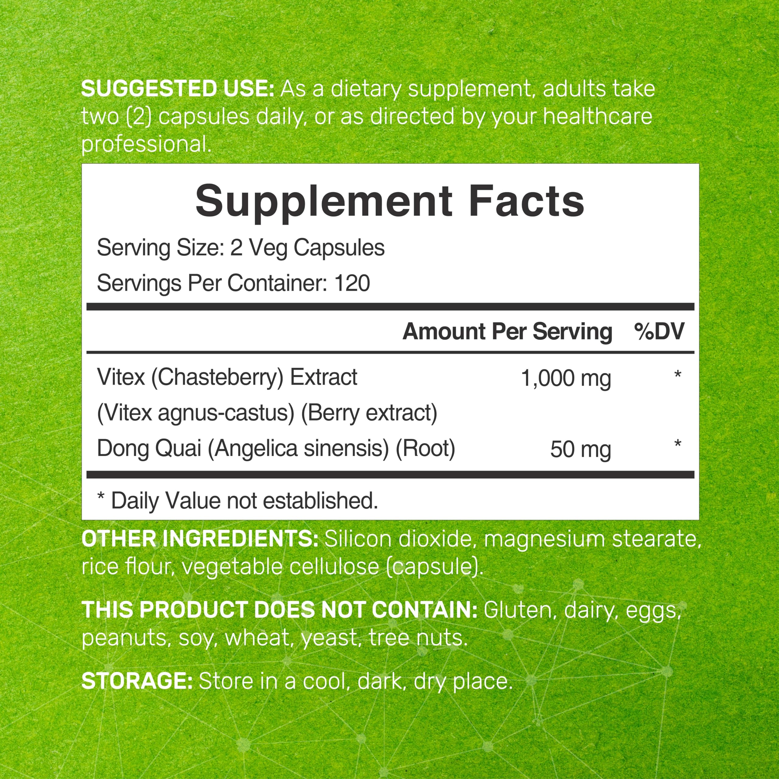 Vitex Supplement for Women – Vitex Chasteberry Supplement 1000mg Per Serving Plus Dong Quai Root DEAL SUPPLEMENT
