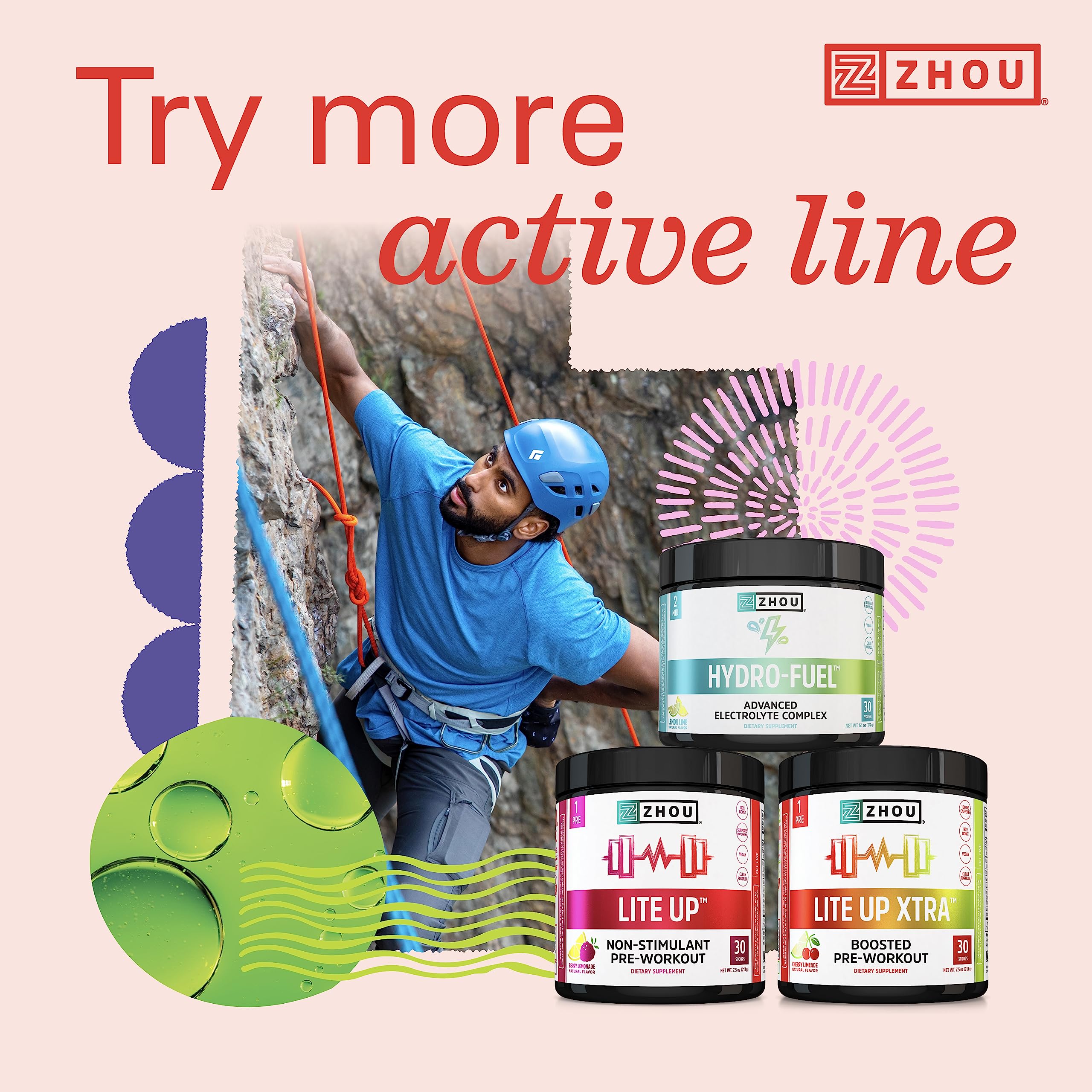 Zhou Nutrition Muscle BCAA Powder, Vegan Muscle Recovery, Natural, Clean Formula Zhou Nutrition