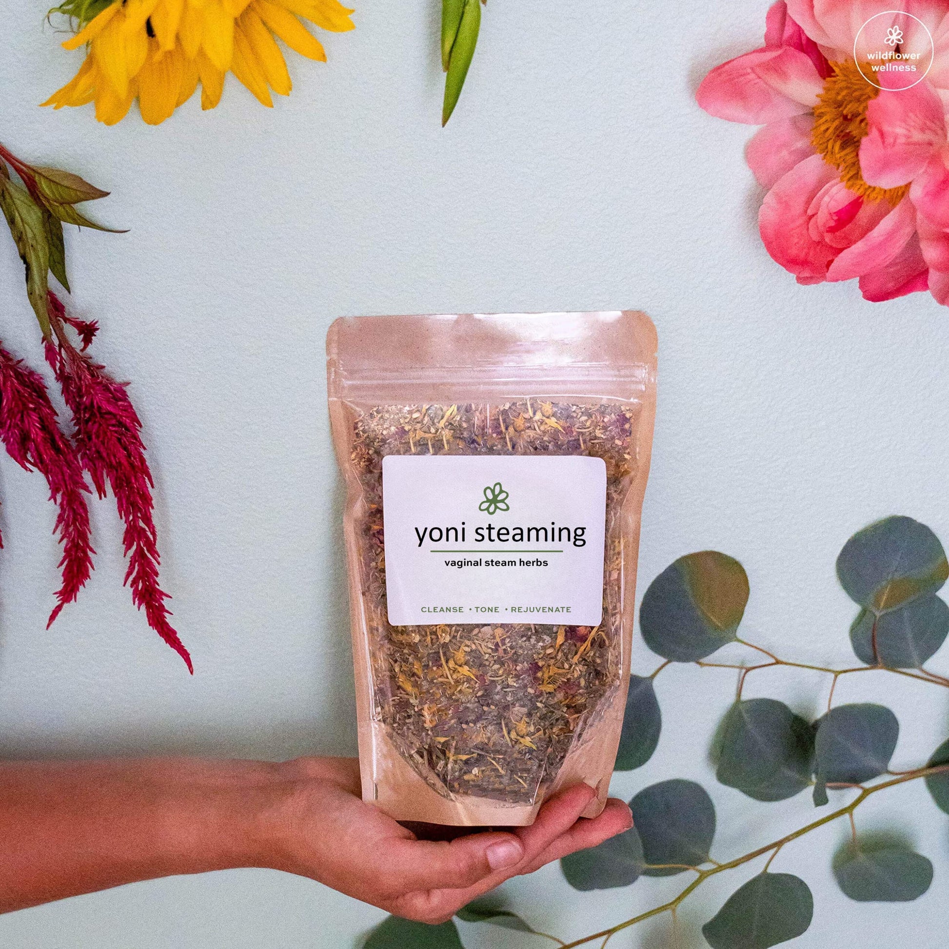 Yoni Steaming Herbs (5 Steams) | Cleansing + Gentle Formula | Formulated by Trained Herbalist WILDFLOWER WELLNESS