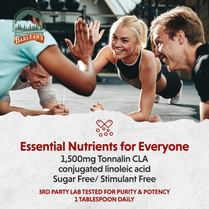 Barlean's Fresh Apple with 1,500 mg of Tonalin CLA - Gluten-Free, Vegan, Kosher Barlean's