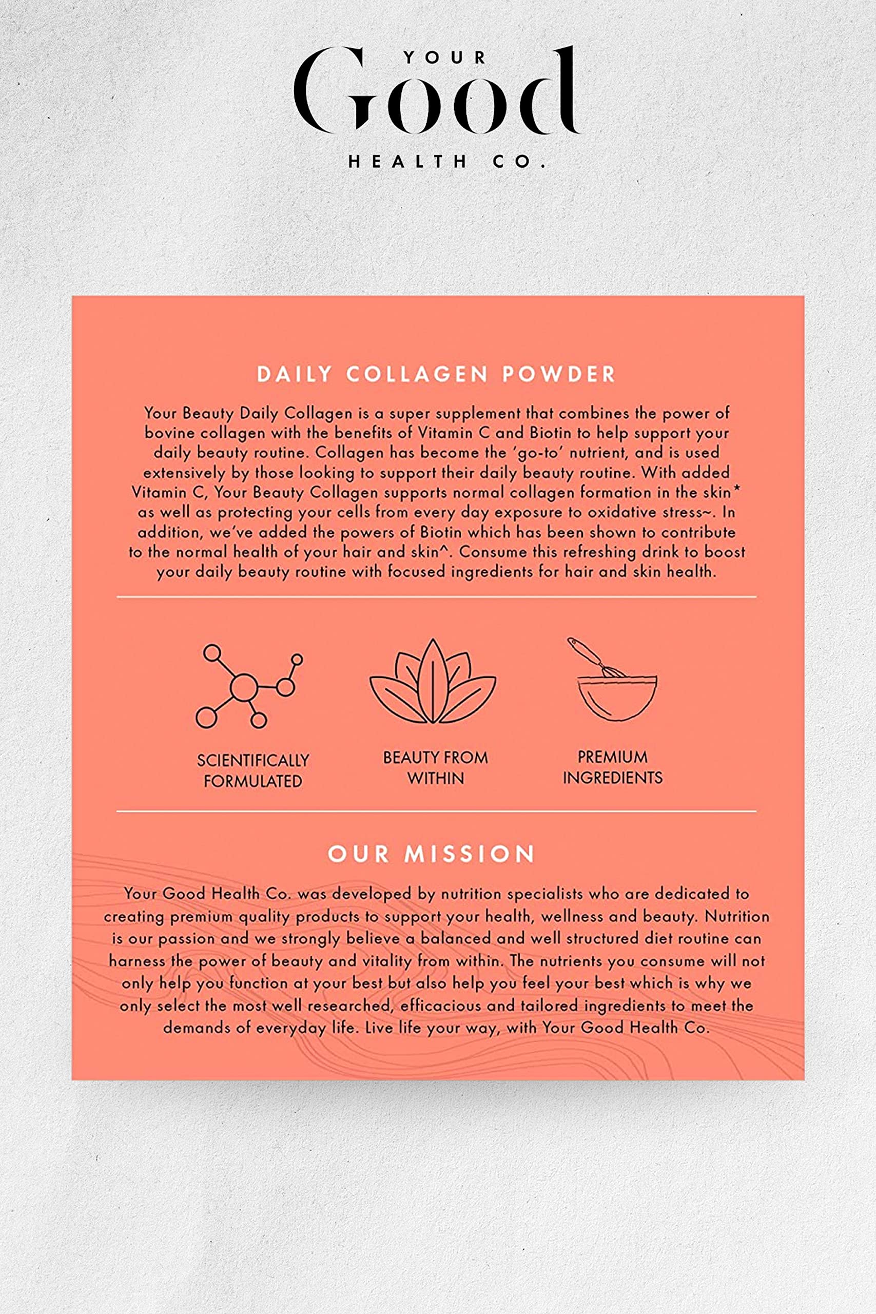 Your Good Health Co. – Your Beauty Premium Collagen Powder, Tropical | 150g Your Good Health Co.