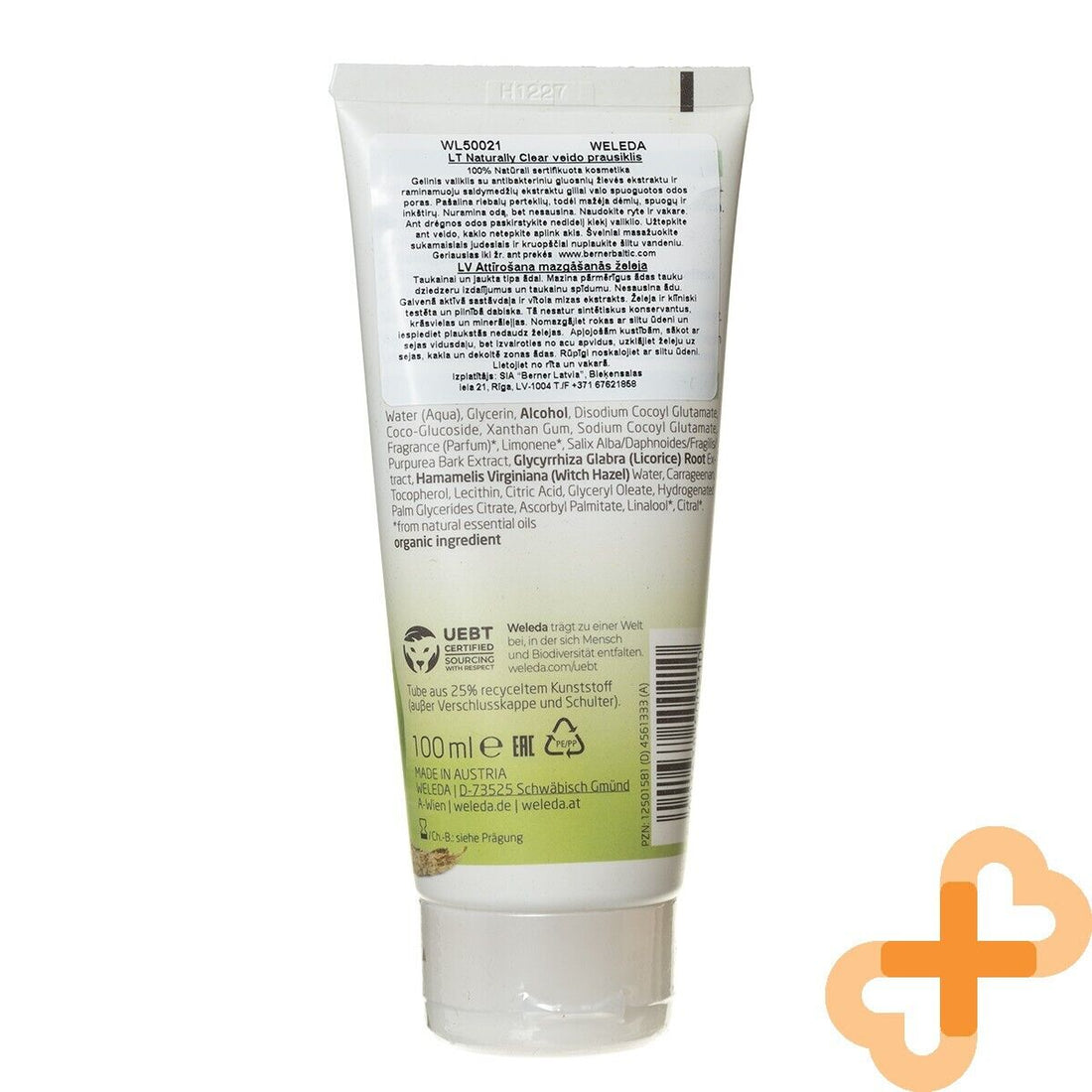 WELEDA Naturally Clear Purifying Gel Cleanser 100ml For Acne Prone Oily Weleda